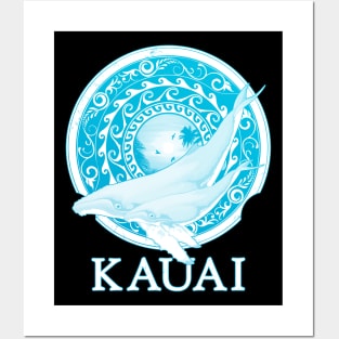 Humpback Whales Shield of Kauai Posters and Art